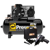 Compressor de Ar Pressure 8975703011 10 Pés 100 Litros Storm-300 + Parafusadeira Pneumática Fortg FG3300.13 1/2 Pol.