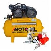 Compressor de Ar Monofásico 2HP 60HZ até 10 Pés 127V + Kit Acessórios para Motocompressor com 5 Peças