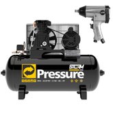 Combo Compressor de Ar Storm 10/100 300 10 Pés 2HP 100 Litros 110/220V Monofásico + Chave de Impacto Pneumática 1/2 Pol.