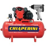 Combo Compressor de Ar 10PCM Monofásico 110 Litros Bivolt + Chave de Impacto Pneumática 1/2 Pol.	