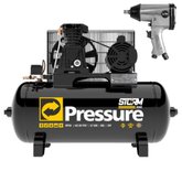 Combo Compressor de Ar Storm 20/200 600 Alta Pressão Industrial 20 Pés 200 Litros 220/380V Trifásico + Chave de Impacto Pneumática 1/2 Pol.