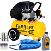 Compressor de Ar Mega Air CFC 8,6 Pés 24L 2HP 220V  + Jogo de Acessórios