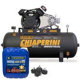 Compressor de Ar 40 Pés 360L 10HP 220/380V - Trifásico com Óleo e Amortecedor Chiaperini