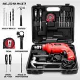 Kit Oficina Mondial Tools Nffi-07m Furadeira-220v-vermelho