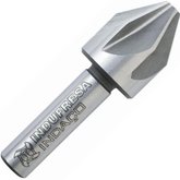 Escareador - Med. 20,0mm x 60º - Dente Reto, Corte à Direita, Haste Cilíndrica, DIN 334 A - Aço HSS (M2)