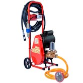 Lavadora Industrial de Média Pressão Motor WEG 2 CV Mono 127V 450 Libras LR-28 L/min com Carrinho