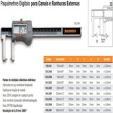 Paquímetro Digital Canal Externo - 200mm(110mm) - (Pontas Cilindrica)