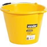 Balde de plástico extraforte 12 litros amarelo VONDER
