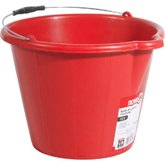 Balde de plástico extraforte 12 litros vermelho - Nove54