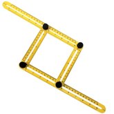 Esquadro Ajustável Plástico Multiângulos com 4 Réguas