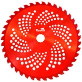 Lâmina Circular Vermelha com Vídea 255 x 25,4mm 40 Dentes para Roçadeira