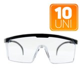 Kit 10 Óculos de Proteção Incolor Antirrisco 