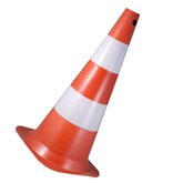 Cone Sinalizador Branco e Laranja com 750 mm de Altura