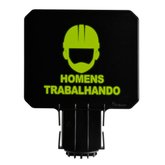 Placa Sinalizadora Homens Trabalhando para Cone