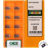 Inserto Pastilha APKT 1035 PDSR OP1215 - 10 PCS - OKE