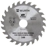 Lâmina de Serra Circular W-Max 185mm 24 Dentes para Madeira