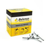 Rebite Repuxo Aluminio 3,2X10 Mm Polido Belenus 500 Un