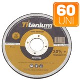 Kit 60 Discos de Corte Fino 4.1/2 Pol. Super Premium Titanium 5047