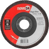 Disco de desbaste/acabamento flap-disc cônico 4.1/2 Pol. grão 40 costado de fibra NOVE54