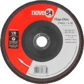 Disco de desbaste/acabamento flap-disc cônico 7 Pol. grão 50 costado de fibra NOVE54