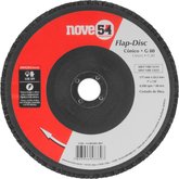 Disco de desbaste/acabamento flap-disc cônico 7 Pol. grão 80 costado de fibra NOVE54