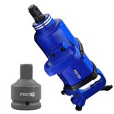 Chave de Impacto 345 KGFM Curta com Encaixe 1 Pol. Maleta e 15 Acessórios + Adaptador 1 x 3/4 Pol. FortG Pro