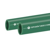 Kit Com 10 Tubos Ppr Para Rede De Água Fria 20 Mm Barra 3 Metros - Topfusion