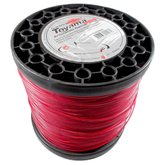 Bobina de fio de Nylon Redondo Vermelho 3,3mm x 206m para Roçadeira