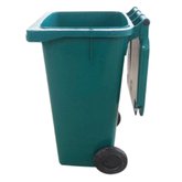 Carrinho Coletor de Lixo Verde 120 Litros 