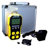 Detector de Gases à Bateria Portátil para EX, H2S, CO e O2 com Carregador e Maleta