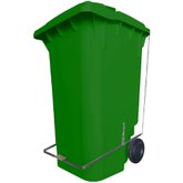 Carrinho Coletor de Lixo Verde 240L com Pedal