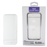 Carregador Portátil Power Bank 10.000 mAh BT-1010 2 Saídas USB Branco
