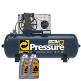 Compressor de Ar Storm 20/250 600 Heavy Duty 20 Pés 250L 220/380V + 2 Óleos Pressure