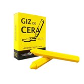 Giz de Cera Amarelo Caixa com 12 peças - Giz- Vulcaflex