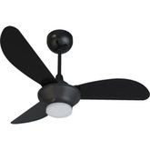 Ventilador De Teto Ventisol Mistral 3 Pás Preto Bivolt