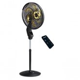 Ventilador De Coluna Mallory Chronos 40cm Preto E Dourado - 127v