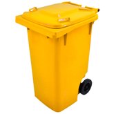 Cesto Gari Amarelo 240L com Rodas 200mm