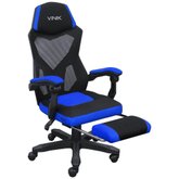 Cadeira Gamer Rocket Preta Com Azul Cgr10Paz