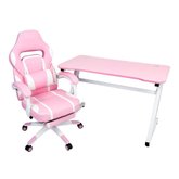 Conjunto Mesa Gamer Pelegrin PEL-008P Rosa e Cadeira Gamer Pelegrin PEL-3020 Rosa