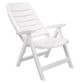 Cadeira Dobrável Branca com Encosto Alto - Iracema