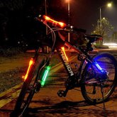 Bastão Sinalizador Luminoso Bicicleta Bike Azul