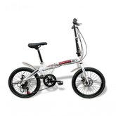 Bicicleta Gtr-x Pliage Dobrável Aro 20 Freios A Disco 7v Branca