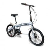 Bicicleta Gtr-x Pliage Dobrável Aro 20 Freios A Disco 7v Cinza