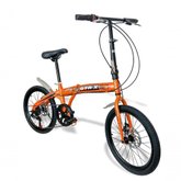 Bicicleta Gtr-x Pliage Dobrável Aro 20 Freios A Disco 7v Laranja