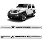 Jogo de Soleira Jeep Wrangler Modelo 03 Resinado Branco 2 Portas 