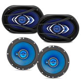 Alto Falante Kit Fácil 6x9 Pol + 6 Pol 280w RMS Linha Class Hurricane