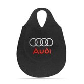 Lixeira Automotiva Cambio Logo Audi Carpete Bordado