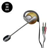 Fone De Ouvido Com Microfone Kit 20 Uni P2 Headset