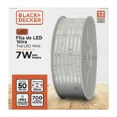 Fita Led Wire 127V 4000K 07W 700 Lúmens 8mm rolo 50m IP65 Black+Decker