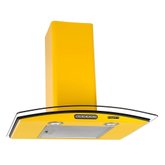 Coifa De Parede 60cm Vidro Curvo Slim Fogatti Amarelo 110v